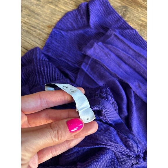 IRO Charisa Knit Bodycon Midi Dress Dark Purple Womens Size Small - Picture 10 of 11